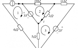 图示电路，列写网孔3的网孔电流方程，下列正确的是（      ）